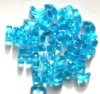 50 10mm Aqua Angel Wing Beads